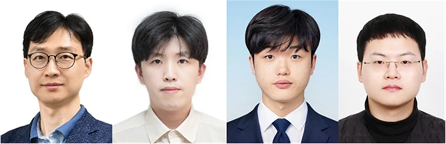 (왼쪽부터) 박형민 교수, 신의협 박사, 고재현 박사과정, 정우철 석사과정