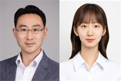 (왼쪽부터) 김영욱 교수, 성민서 석사과정생