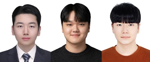 (왼쪽부터) 박태제 박사과정, 고제우 박사과정, 김문일 박사과정